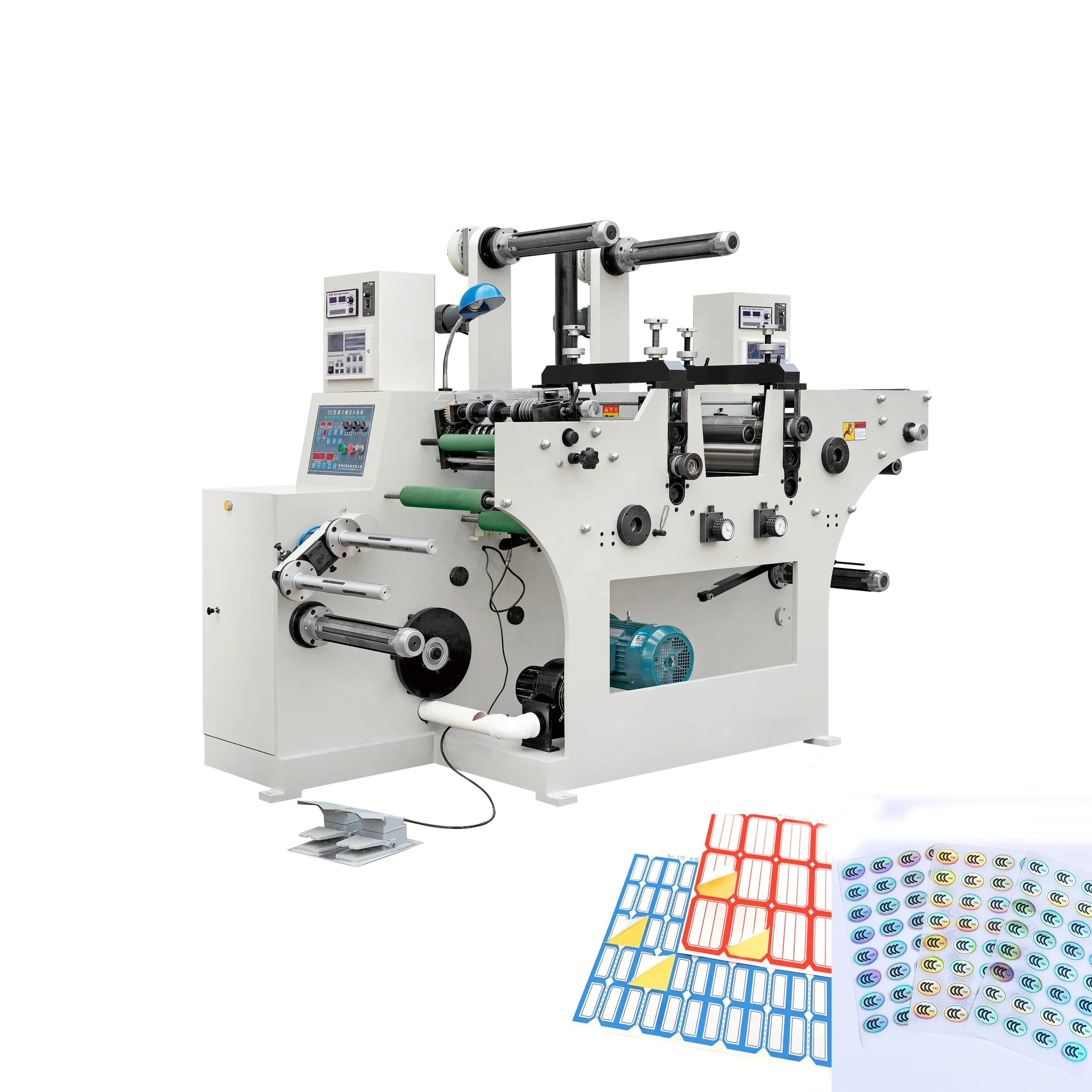 Label Slitter Rotary Die Cutting Machine Two Die Cut Station Price for Sale