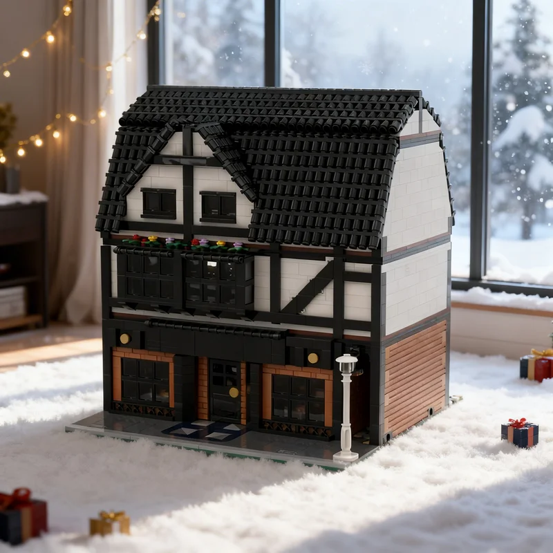 

4687pcs MOC Modular Pub Duck Inn Streetscape Model Building Blocks Creative DIY Gift Display Decor Assemble Premium Adult Kids