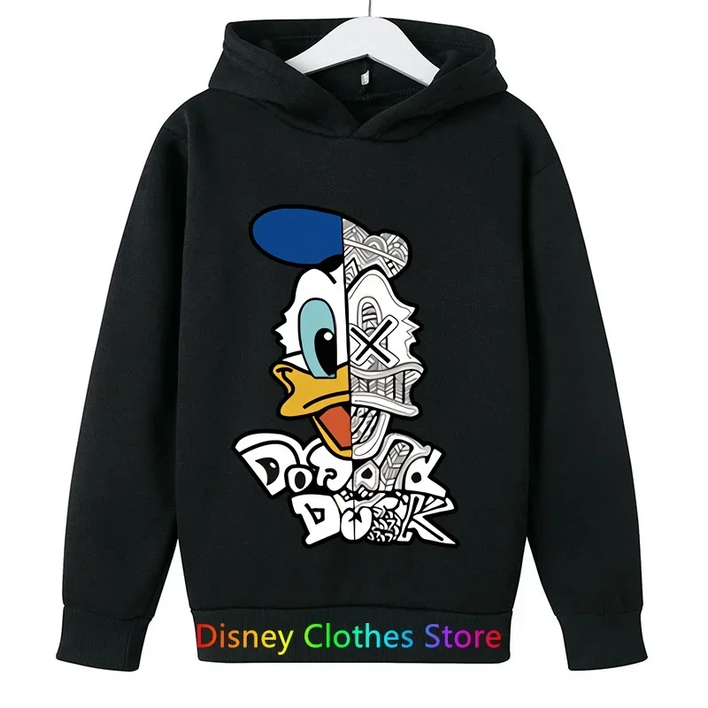 Children Top Donald Duck Mickey Mouse Pattern hoodie kids clothes girls boys clothes Fashion Outdoor pullover Kids