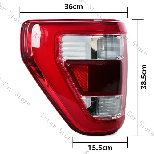 Imagen 2 del producto Para Ford F150 F-150 2021-2023 LED luz trasera de parachoques lámpara de conducción parada de estacionamiento lámpara de freno lámpara de marcha atrás accesorios de coche
