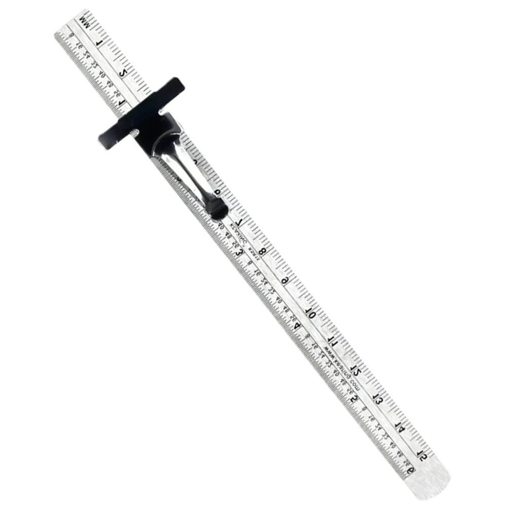 

CANIGHT Stainless Steel 6 Inch 15cm Ruler Pocket Metal Measuring Tool with Clip Accurate Scale