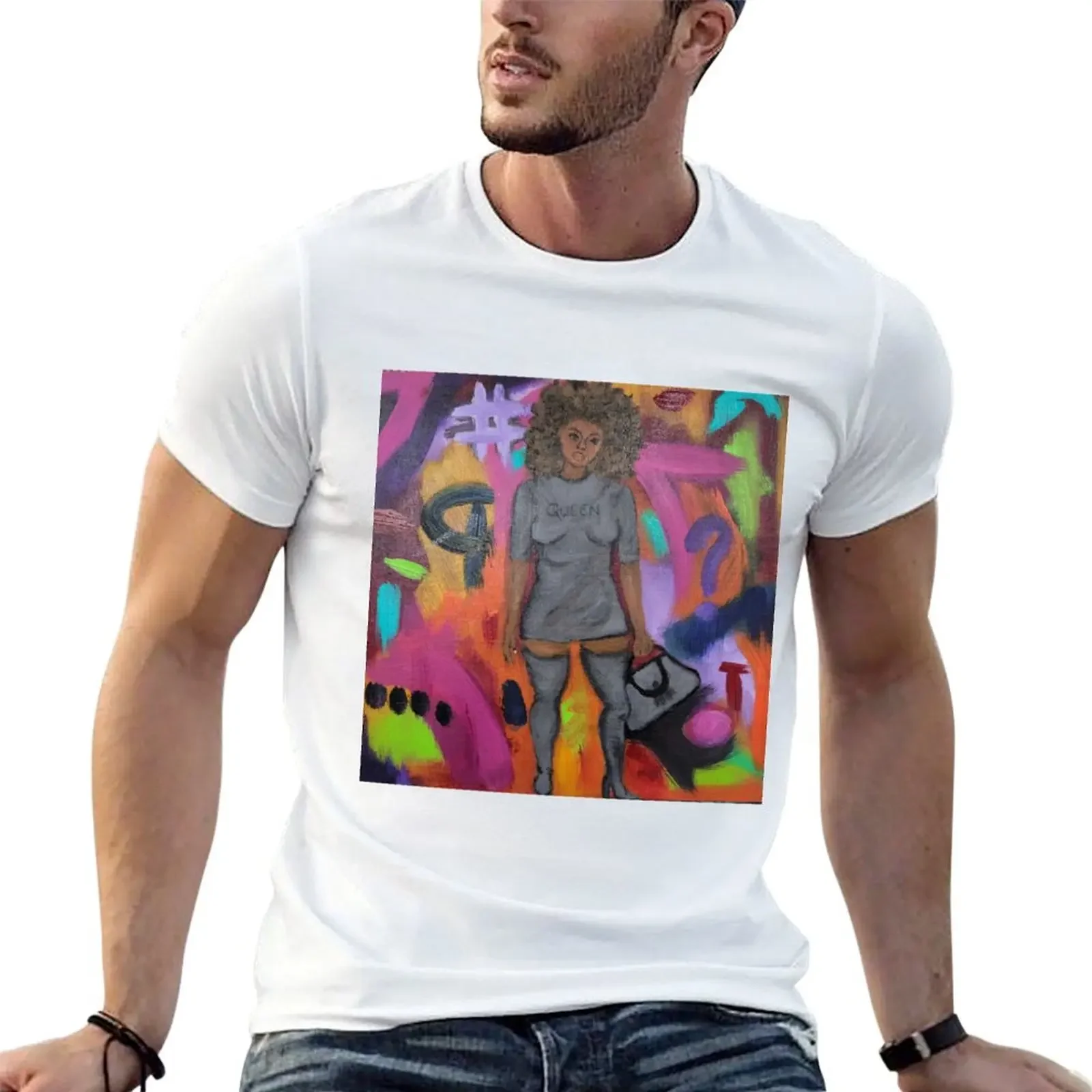 

GRAFFITI QUEEN T-Shirt street wear blue archive men t shirts