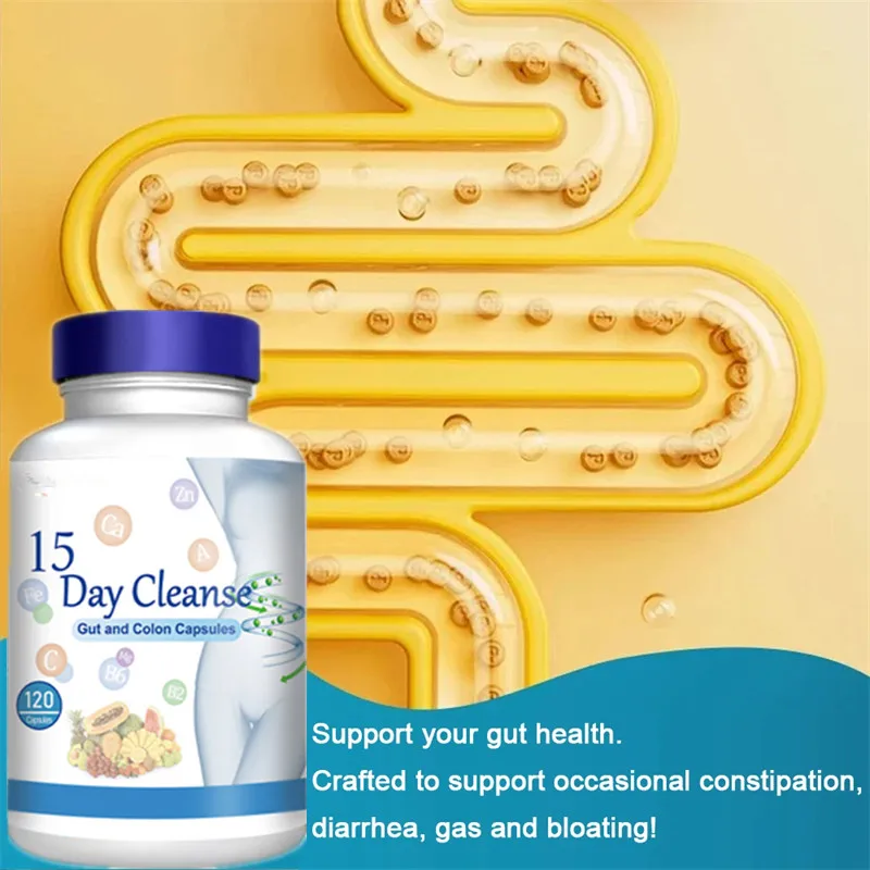 Gut and Colon Support 15-day Cleanse and Detox To Reduce Abdominal Pain,Bloating,Constipation and Aid Gut Health Anti-Cellulite