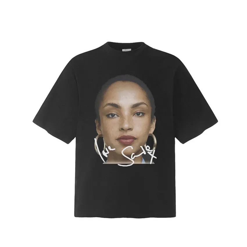 Футболка с графическим принтом S-Sade для мужчин и женщин, модная рубашка с круглым вырезом в стиле ретро, хлопковая Футболка оверсайз в стиле Харадзюку, уличная одежда