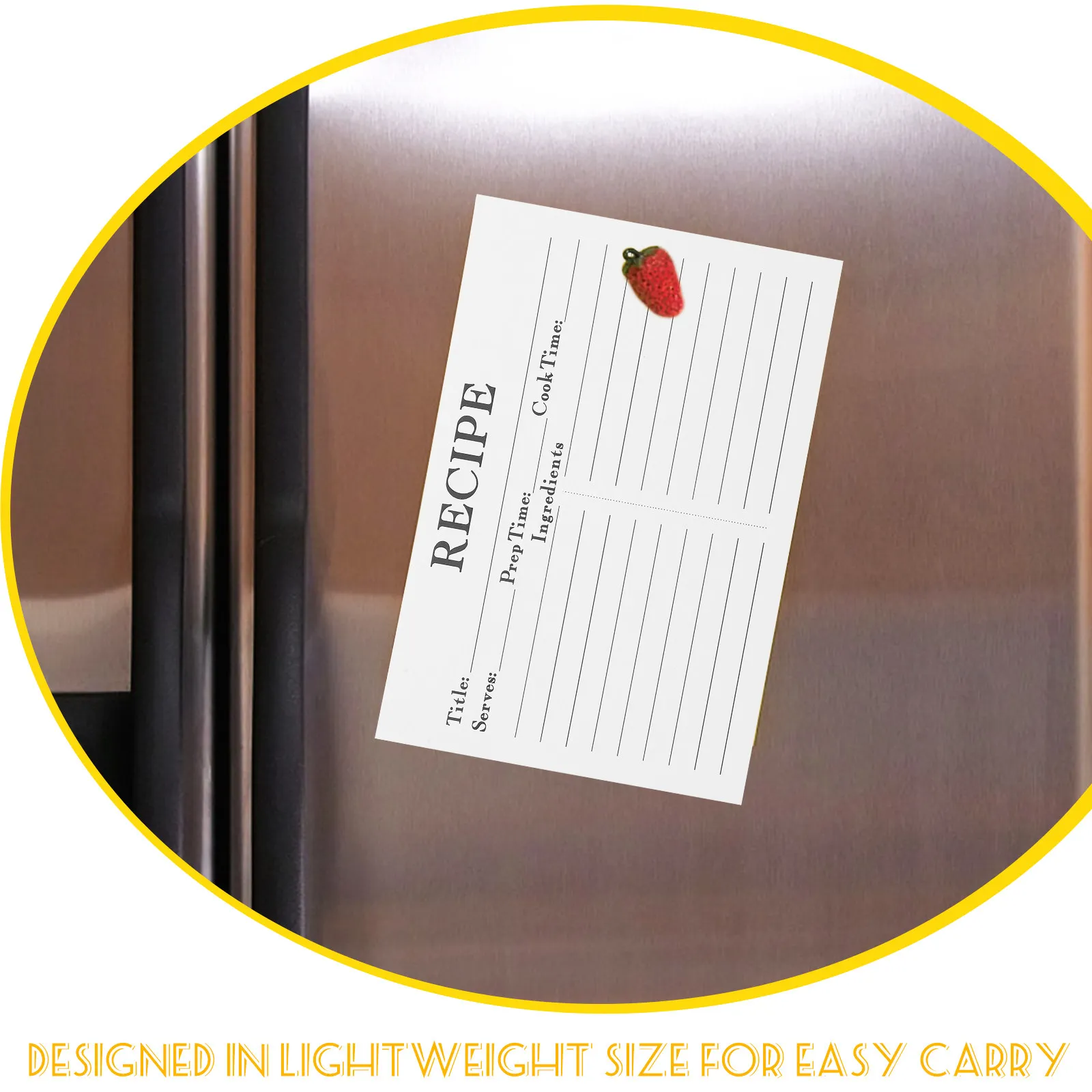 50Pcs Blank Dietary Cards Lightweight Recipe Paper Sheets for Cooking Notes Vocabulary Tracking Meal Planning Journaling Home