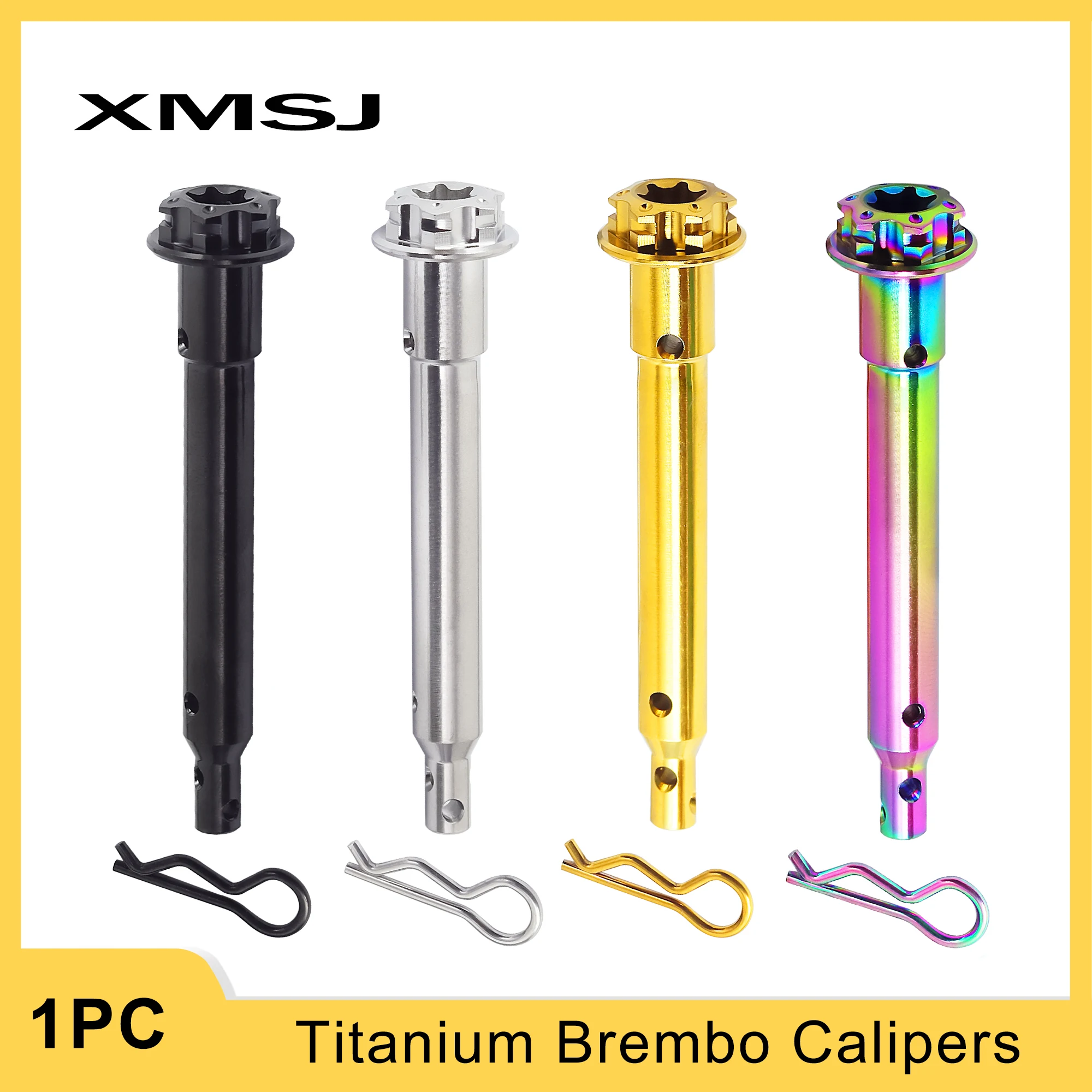 XMSJ Brake Pins Caliper Pad Rear Screw Motorcyle Oil Disc Brake Caliper Guide Pin Titanium Bolts for Piston Brembo Calipers