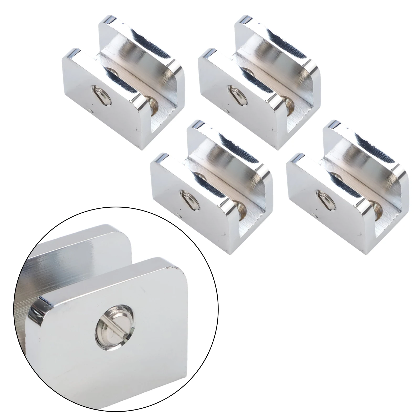 Solid Glass Shelf Clamps with Adjustable for 10 12mm Glass Installation Great for Various Environments Solid Glass