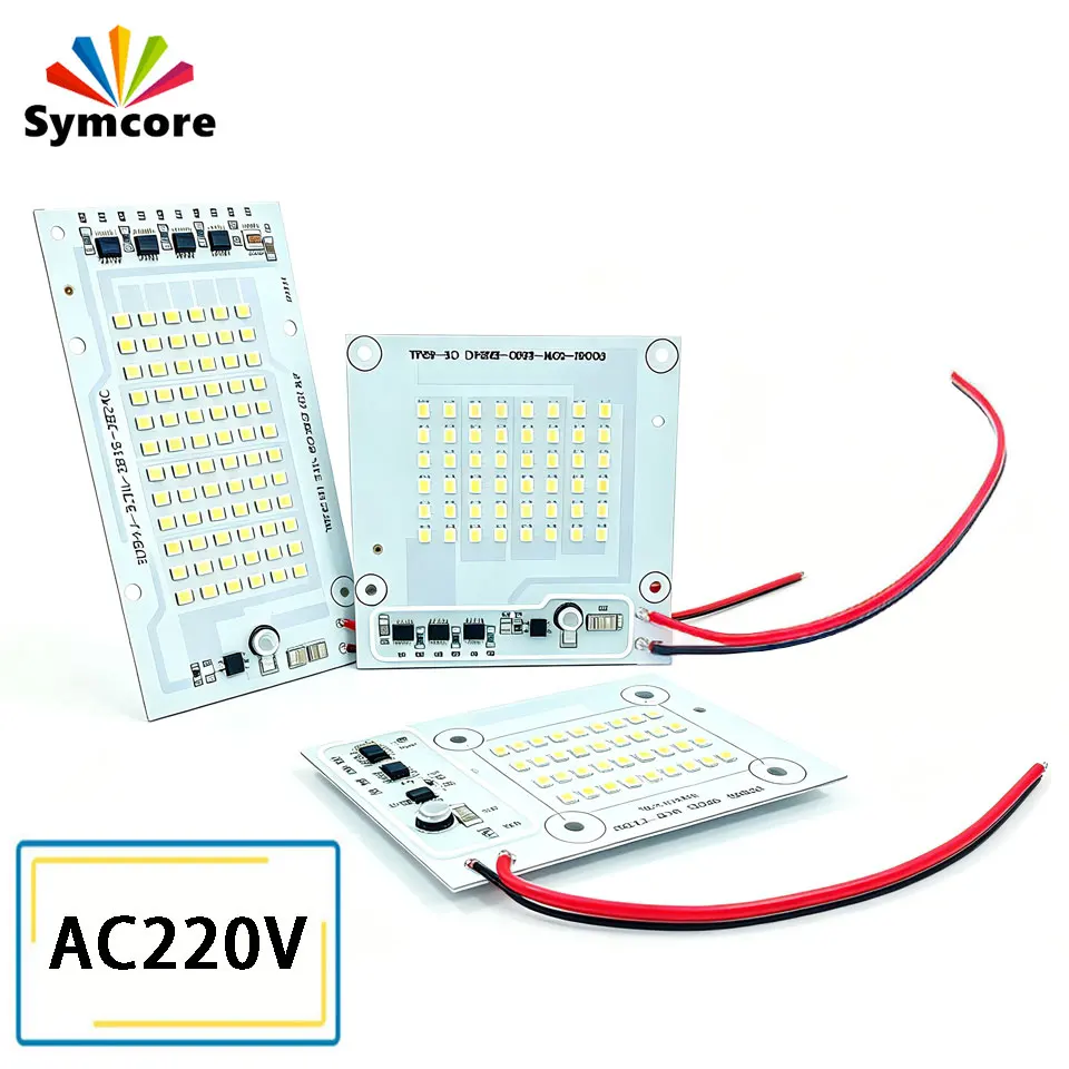AC220V Driver Free LED Projection Light Chip Board 20W 30W 50W 100W 150W Solder Wire Projection Replace Light Source