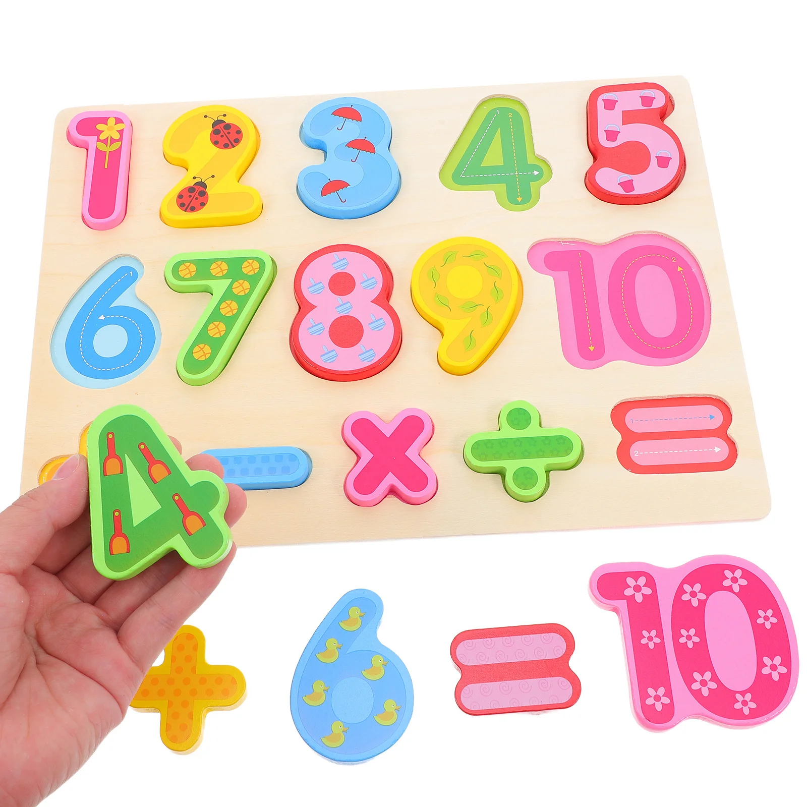 3개 세트 몬테소리 나무 퍼즐: 알파벳 숫자 모양 교육용 유아 유치원 수학 학습 게임