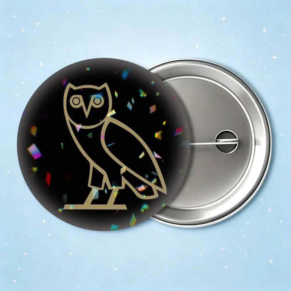 Hot Singer D-Drake OVO Logo 25mm 32mm 44mm 58mm 75mm Brooches Badges Pins for Accessories Gift