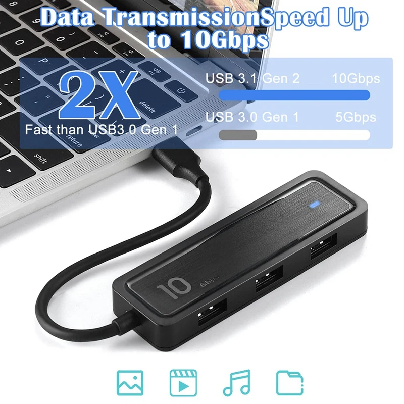 USB Adapter Portable Fast Transmission USB Adapter 6 In 1 Reusable Hub Presentation Lecture Converter USB Adapter