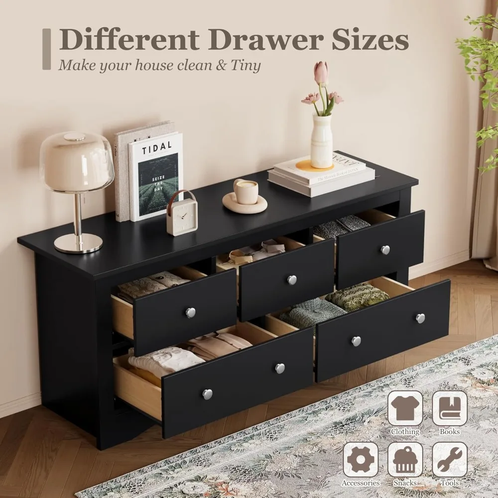 أثاث غرفة نوم خشبي بـ 5 أدراج، حامل تلفزيون لـ 65 تلفزيونًا، خزانة تخزين للممر ومساحات المعيشة