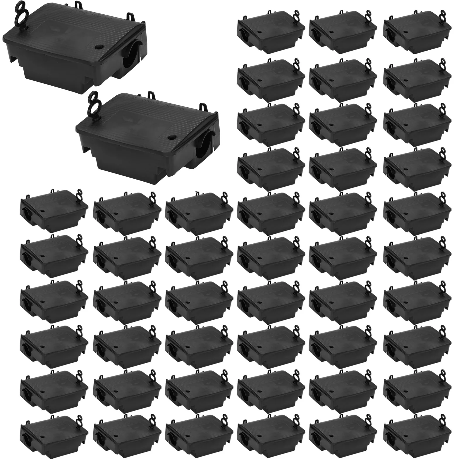 

Набор из 50 приманок для крыс, ловушка для грызунов с ключом, многоразовая ловушка-коробка для приманки для защиты домашних животных и детей