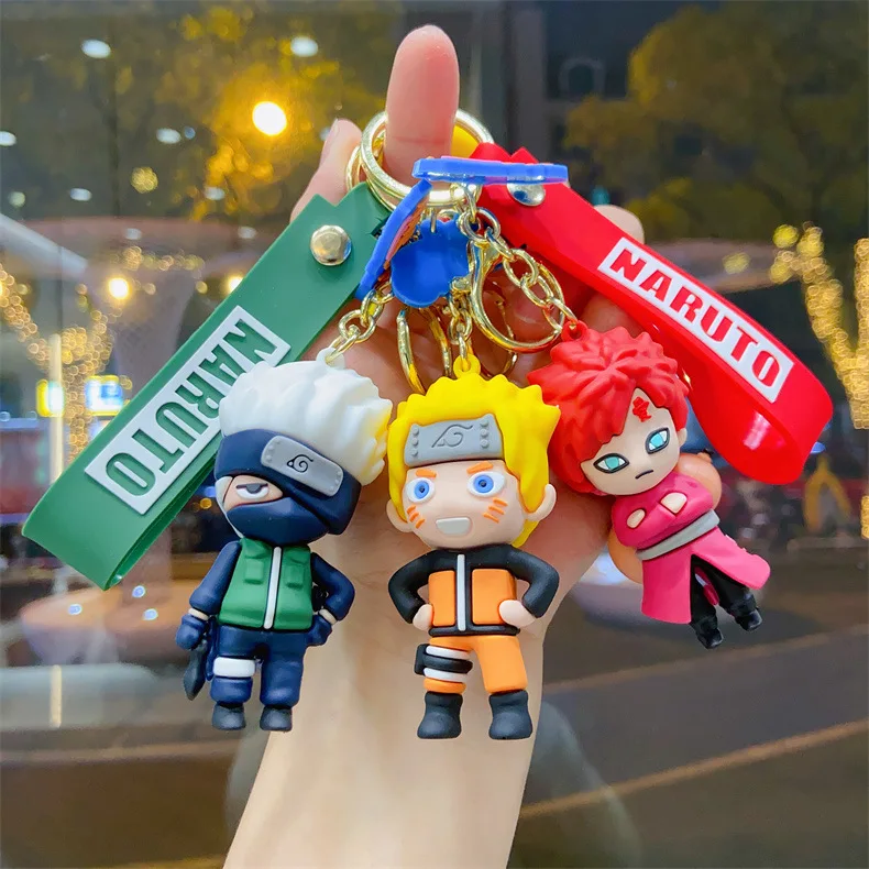 Anime Naruto Cute Doll Pendant Figures Nine Tailed Mode Pain Yahiko Fashion Backpack Keychain Bag Keyring Pendant Birthday Gifts