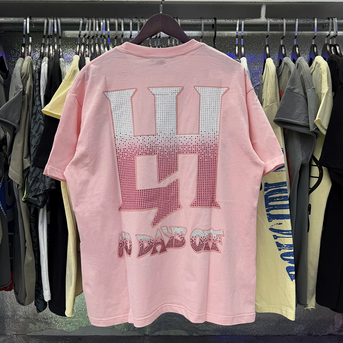 Crying Woman Shinning Diamond Cotton Short Sleeve Tshirts for Men and Women Crew Neck Loose Summer T-shirt Oversized Tees