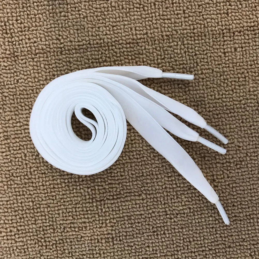 

2Pairs Wide Flat Shoe Lace 1.6cm 120Cm Stylish Shoelaces Set for Sneakers Boots Slip-Ons Brighten Shoes Personality Gift Black