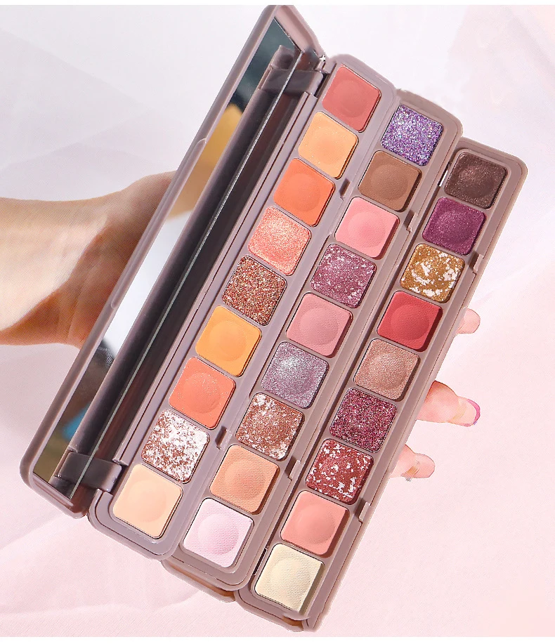 9 Colors Travel Size Mini Gliltter Eyeshadow Palette Matte Shimmer Nude Make Up Palette Long Lasting Blendable Women Cosmetic