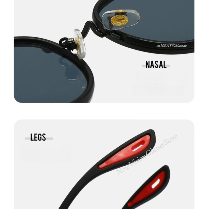 Vintage Designer Outdoor Sunglasses Men Round Fashion Plastic Titanium High Quality Sun Glasses Man UV Protection Glasses Woman image 5