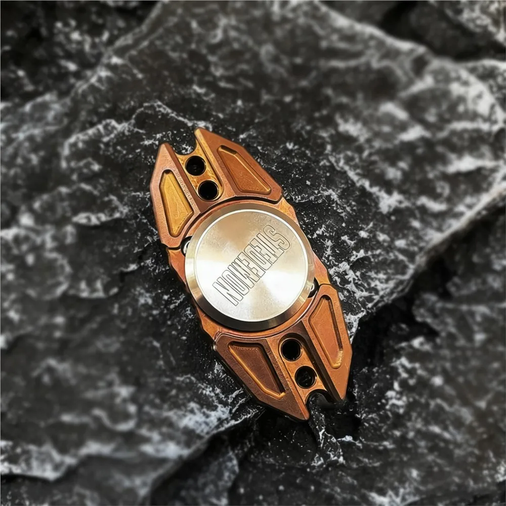 STEDEMON EDC Two-Bladed Fidget Spinner Handling Feel Fidget Toys Metal Titanium Fidget Spinner Stress Relief Toy