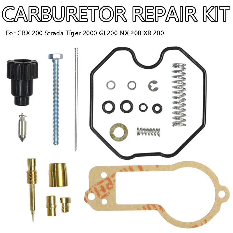 Kit de Reparo de Carburador com Juntas para CBX 200 Strada Tiger 2000 GL200 NX 200 XR 200