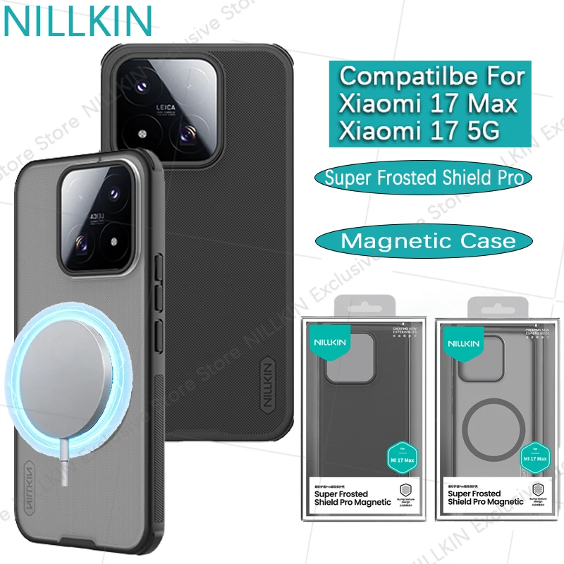 

Nillkin For Xiaomi 17 Max Super Frosted Shield Magnetic Anti fall airbag phone case For MI 17 Mi 17 Max Magsafe protective cover