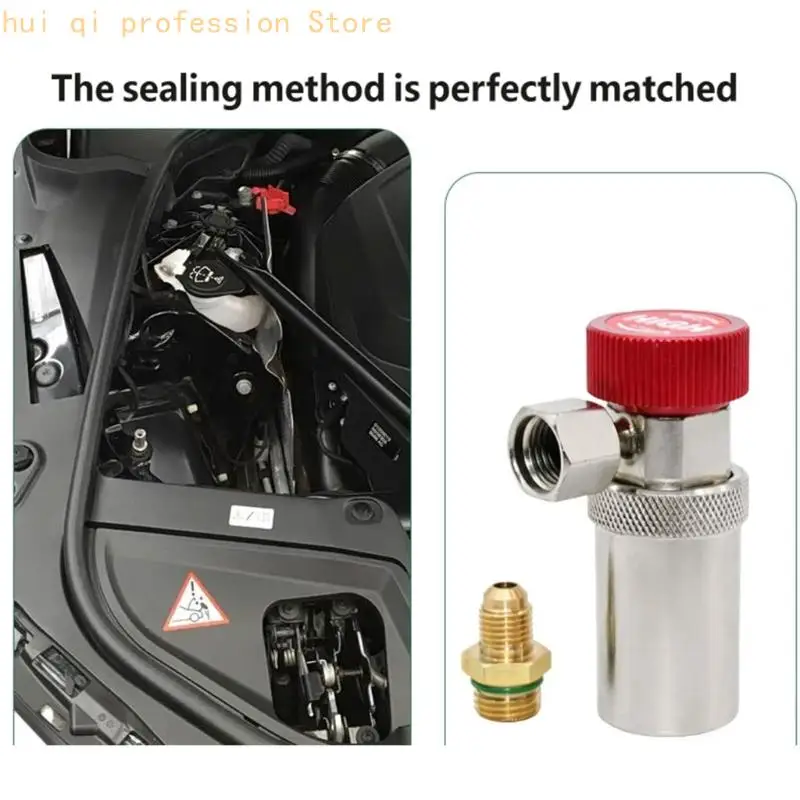R134A Fahrzeug-Klimaanlagenadapter, verstellbare Schnellkupplung und 1/4 SAE-Gewindeanschluss H8WE – Detail 5