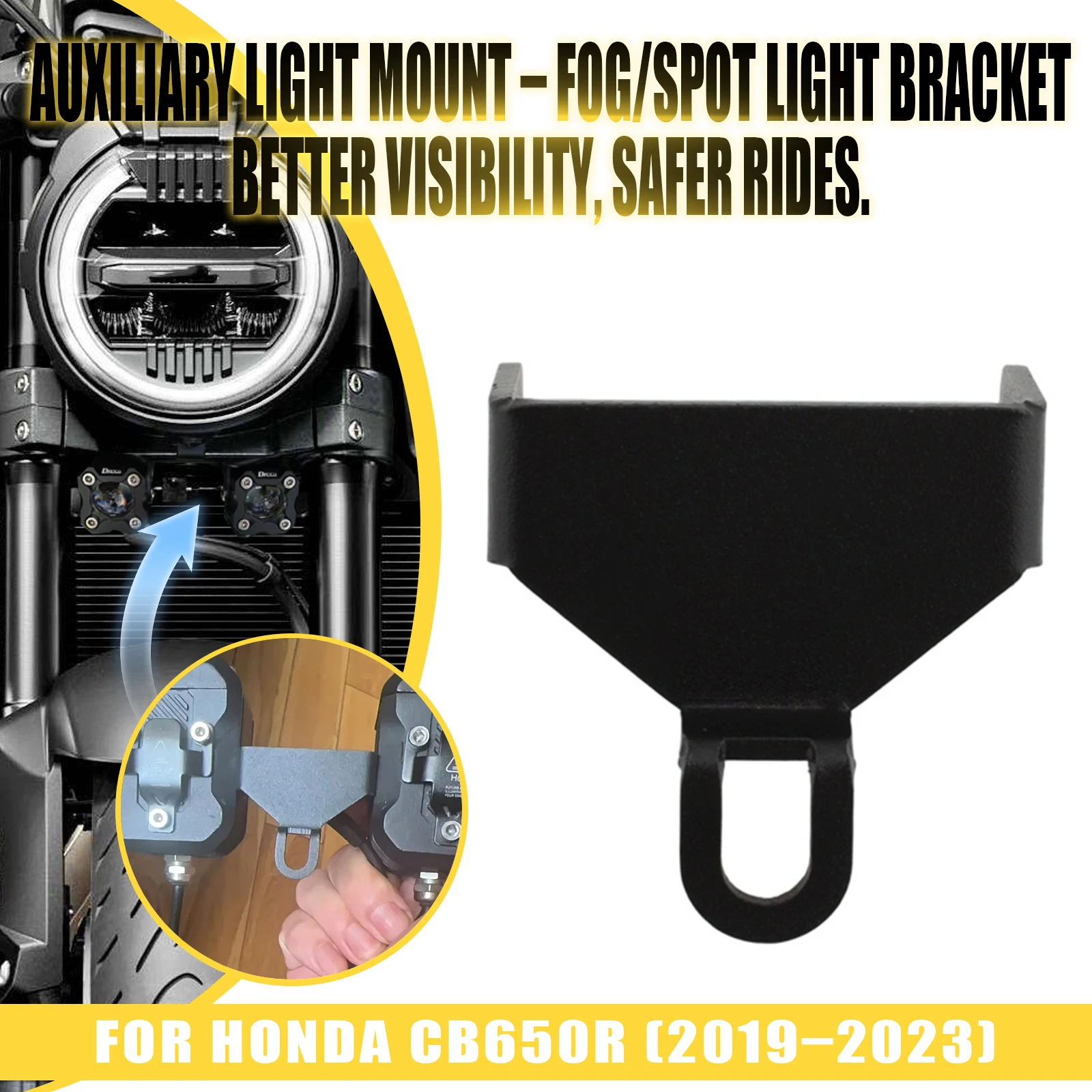 For Honda CB650R CB 650R 2019-2023 Motorcycle Spot Light Bracket Auxiliary Light Mount Holder Fog Lamp Spotlight Support