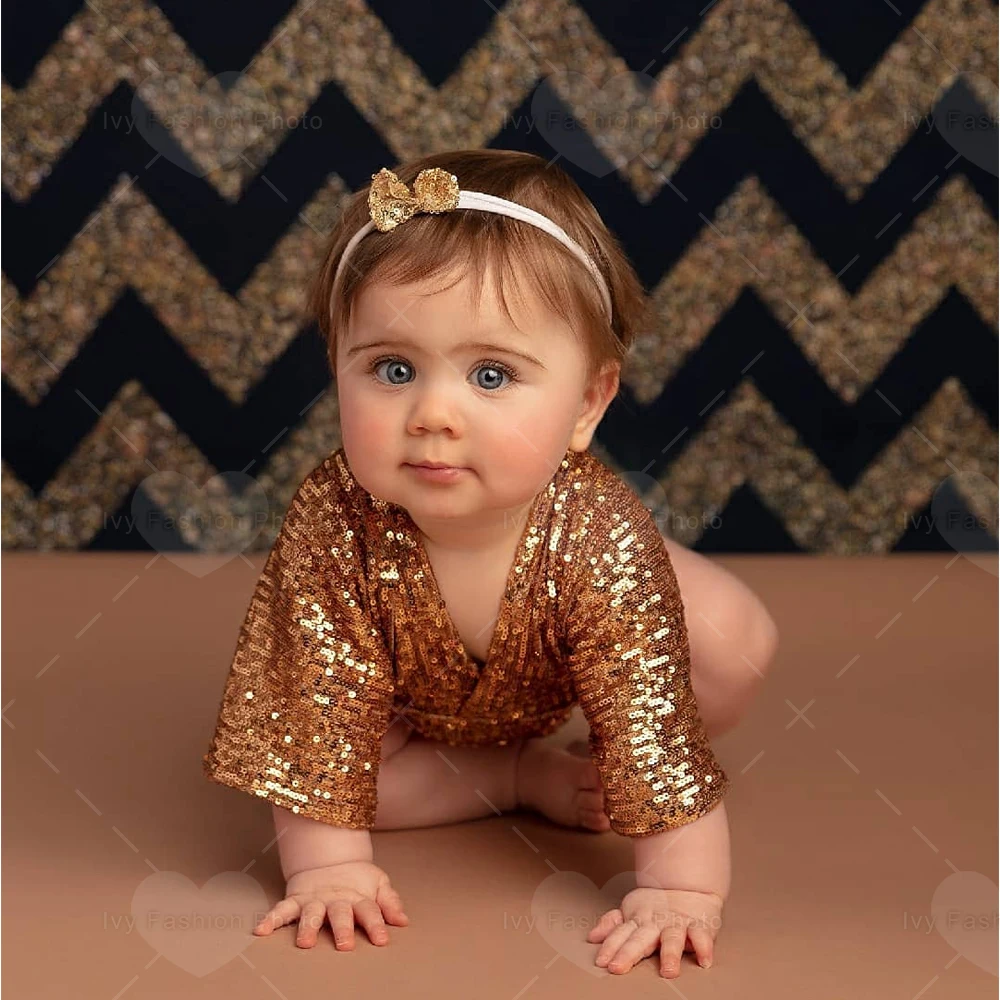 Newborn Photography Props Baby One Year Old jumpsuit Mother Daughter Set Sequin Dress Bodysuit For Pregnant Women