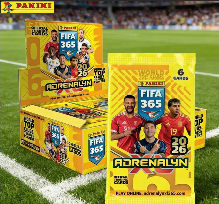 

Эксклюзивная коллекция футбольных карт 2026 года, ограниченная серия, коллекционная карточка FIFA 365, со звездными игроками Panini Adrenalyn XL, футбольный подарок
