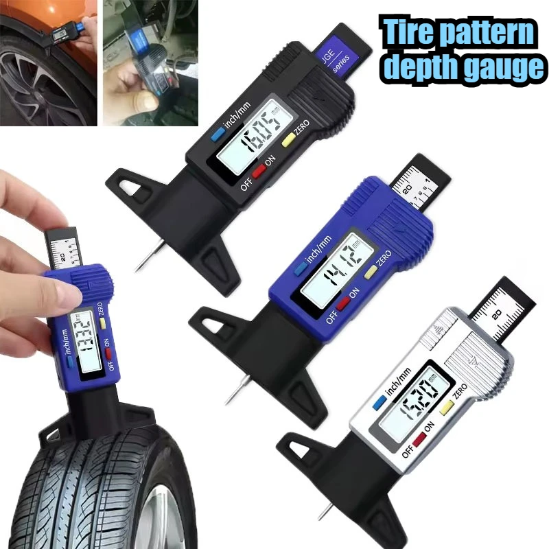 

1 Pcs Digital Tyre Tread Depth Gauge for Motorbike Car Tyre Measuring Tool Caliper Car Accessories