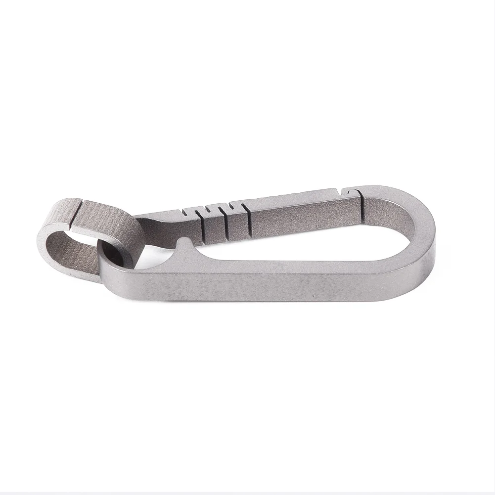 Practical Useful Car Keychain TC4 Titanium alloy Carabiner Clip Men Outdoor Pendant Waist Accessories Backpack