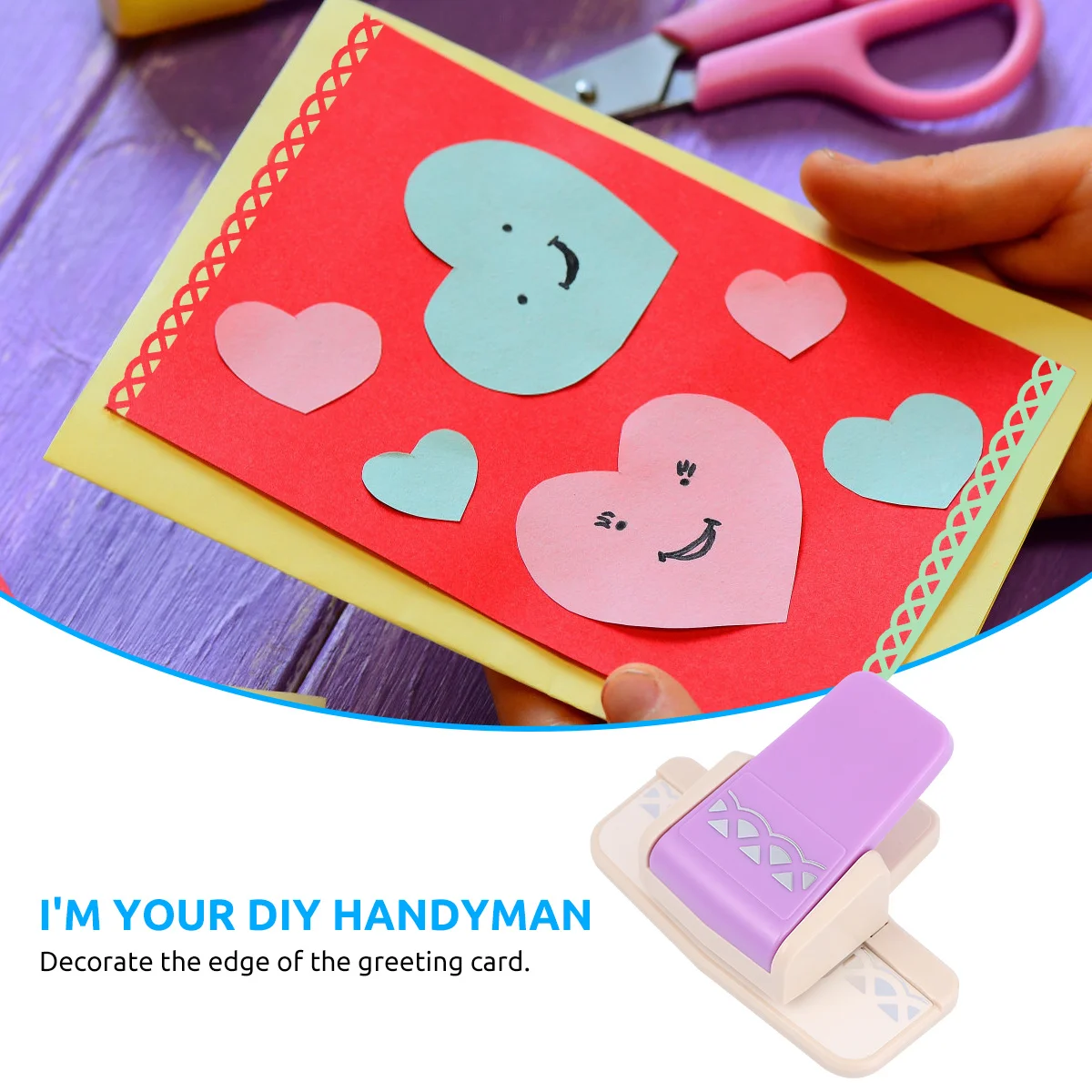 

1Pcs Craft Punch DIY Embossed Mini Manual Punch Scrapbooks Supplies for Children Kids Random Color 3 Small Perfect Gift for DIY