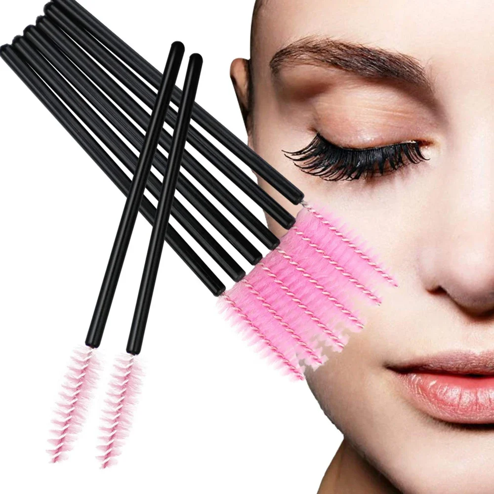 50PCS Mascara Wands Disposable Eyelash Wands Eyebrow Brush Applicator Spoolers Eye Lashes Brushes Eyelash Extensions Tools