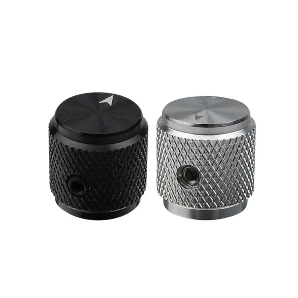 2Sets Brass Volume Knob Metal Electric Guitar Bass Tone Control Caps Durable Guitar Parts Silver Brass Knob Volume Tone