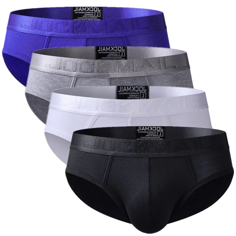 4 unids/lote calzoncillos de Hombre Bikini ropa interior masculina Slip Hombre Calzoncillos Hombre calzoncillos Cuecas calzoncillos transpirables de bambú sexy