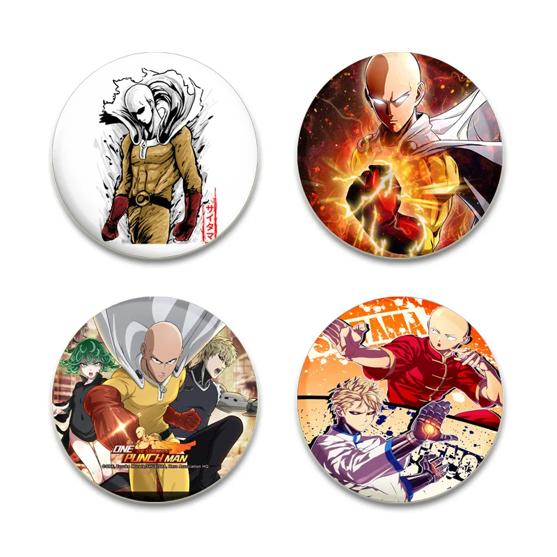 Anime One Punch Man Lapel Pins Cartoon Cosplay Saitama Genos Jenos Sonic Tatsumaki Fubuki Garou Badges Broochs Accessories Gifts