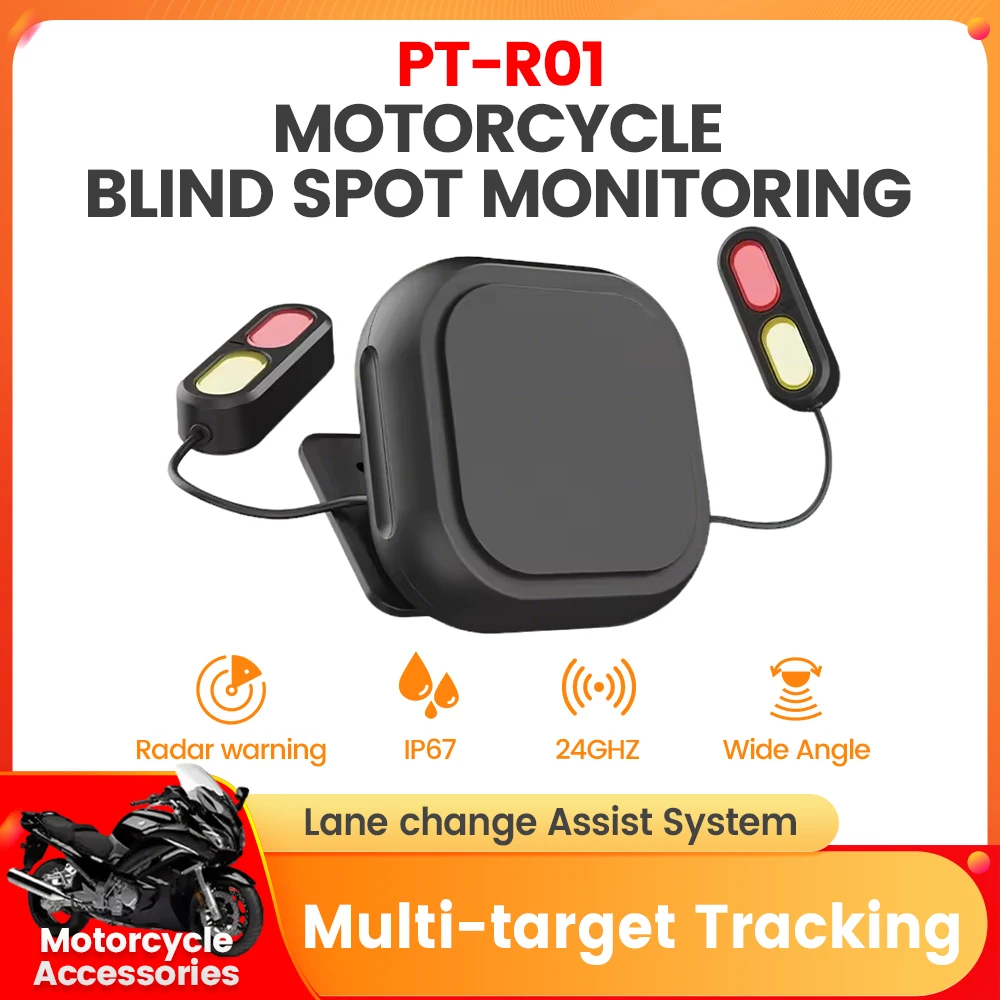 

Motorcycle Safety Kit Motorcycle Radar Blind Spot Detection System Lane Change Alarm IP67 Waterproof Moto Warning System