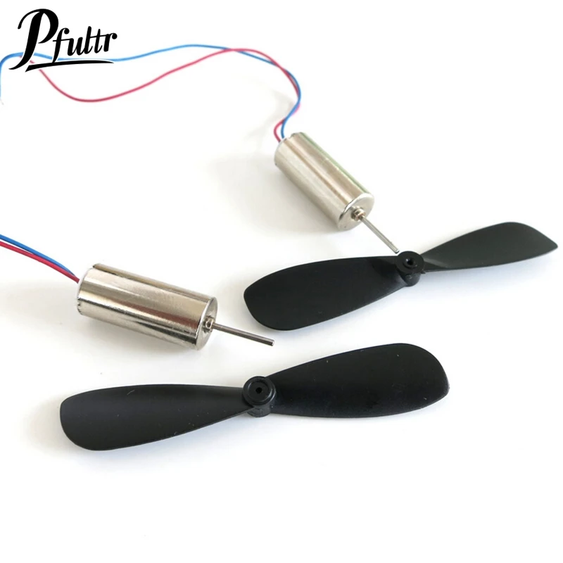 2PCS High Quality Details about 3.7V 48000RPM Electric Aircraft Coreless Motor + Propeller for RC Toy