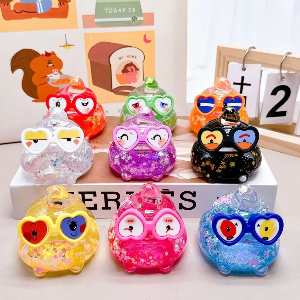 Shiny Candy Color Poop Dolls Sparkling Lovely Jewelry Doll Desktop Ornaments Kawaii Mini Cartoon Poop Model Toy Couple Gifts