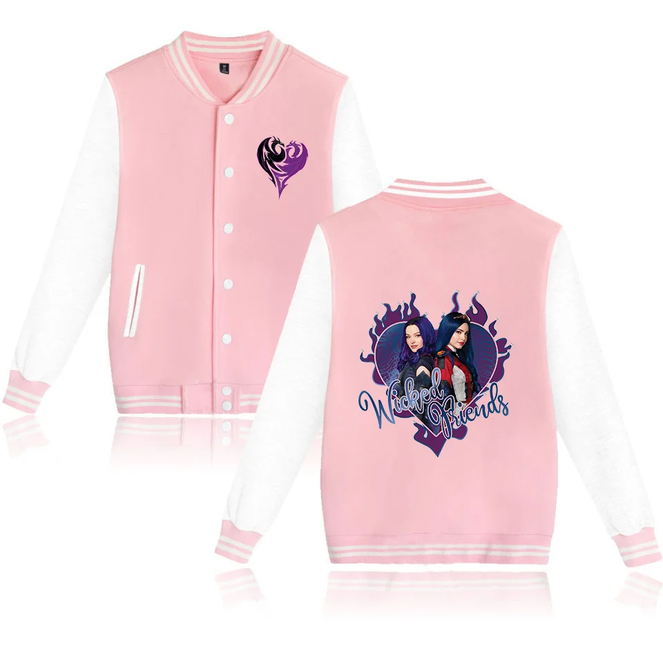 

Descendants Varsity Baseball Jacket Men Women Hip Hop Harajuku Jackets Streetwear Kids Boys Girls Loose College Coats