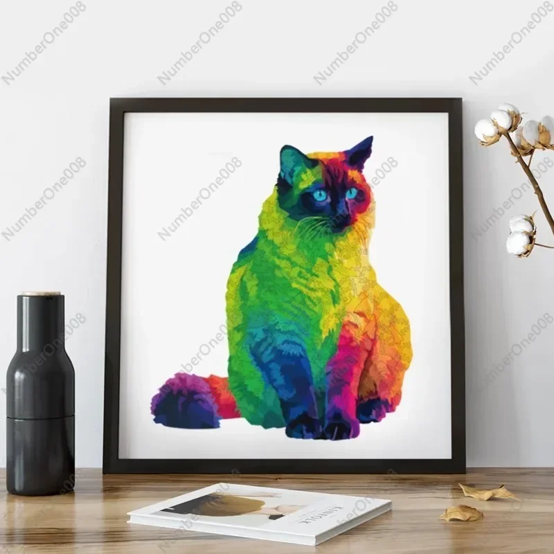 Odd Puzzle Rainbow Cat Puzzle Cat Adult Irregular Adult Wooden Special-shaped Difficult Christmas Gift