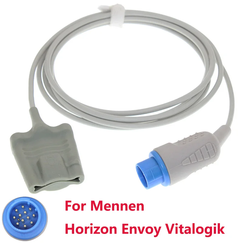 

Mas for Pulse Oxygen Sensor of Mennen Horizon Envoy Vitalogik Patient Monitor,Finger/Ear 13 pins 3m Oximetry Cable.