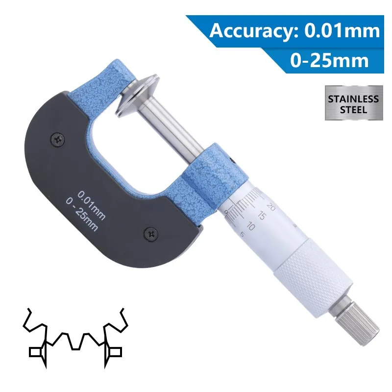 XCAN Micrometer 0-25mm 25-50mm Accuracy 0.01mm Disc Micrometer Outside Caliper Gauge Measuring Tools