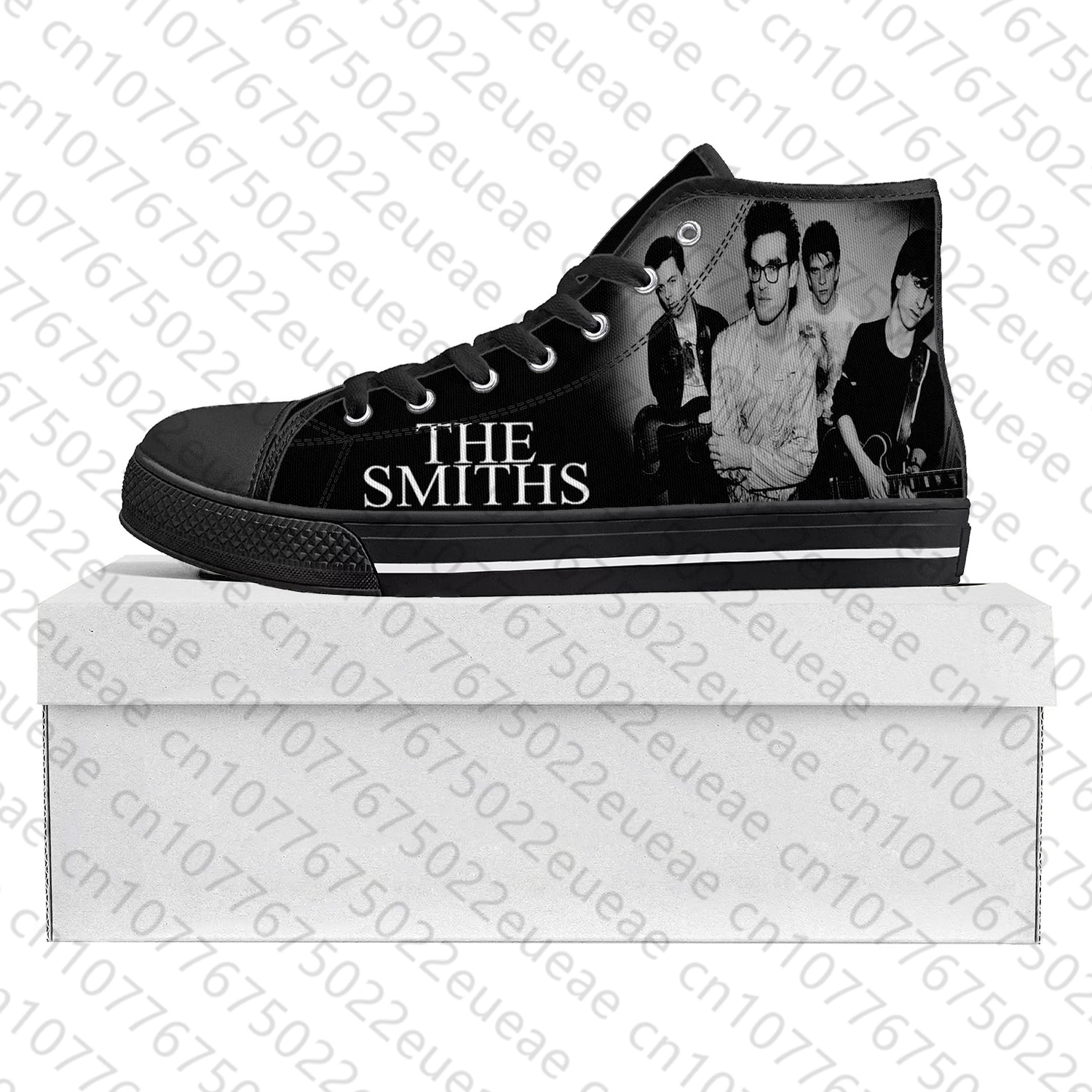 The Smiths Rock Band-Zapatillas deportivas de lona para hombre y mujer, calzado informal de alta calidad, personalizado, color negro