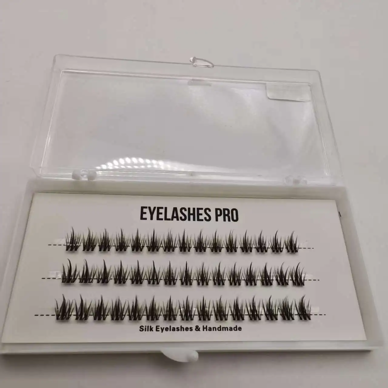 Brown RB009 DIY Hand Made Eyelash Extension Segmented Flase Lashes Lash Bundles Soft Ribbon Strip Eyelashes Makeup Lashes