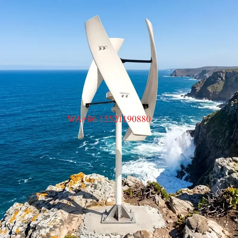 WMWMNU for 20kW 220V Vertical Axis Wind Turbine Generator System Grid Home Durable Low Noise High Efficiency 4m Rotor