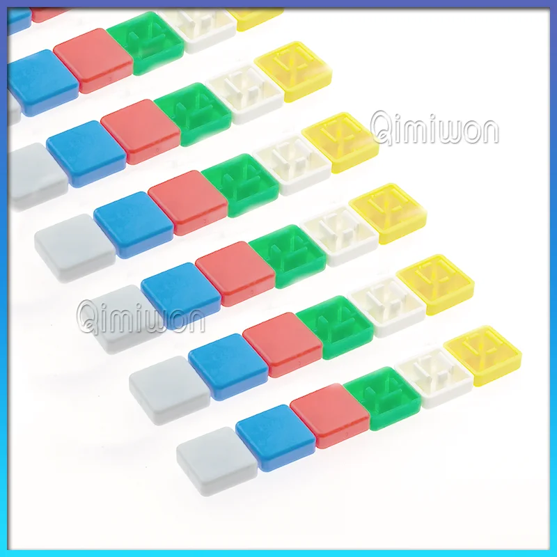 50pcs long Feet Square  Button Cap Match 12*12*7.3  A14 Tactile Push Button Caps Kits Micro Tact