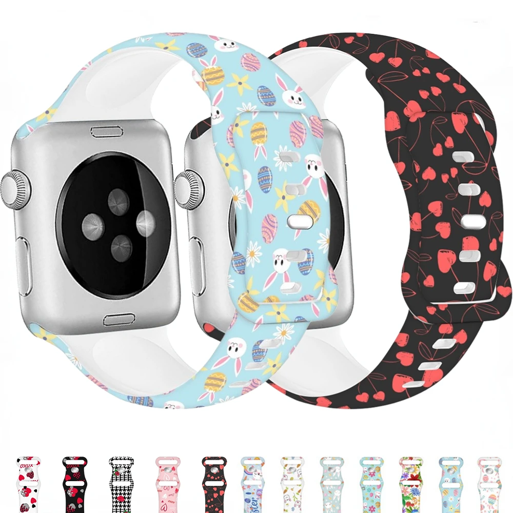 

Valentine Day Silicone Band for Apple Watch 44mm 40mm 45mm 41mm 49mm 42mm 38mm Bracelet Wristband for iWatch Ultra 8 7 6 5 4 SE