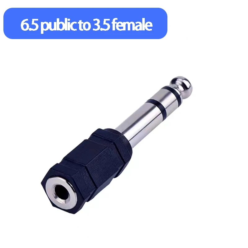 

6.3 To 3.5 Headphone Audio Adapter, Large To Small Plug, 6.5 Male To 3.5 Female Microphone