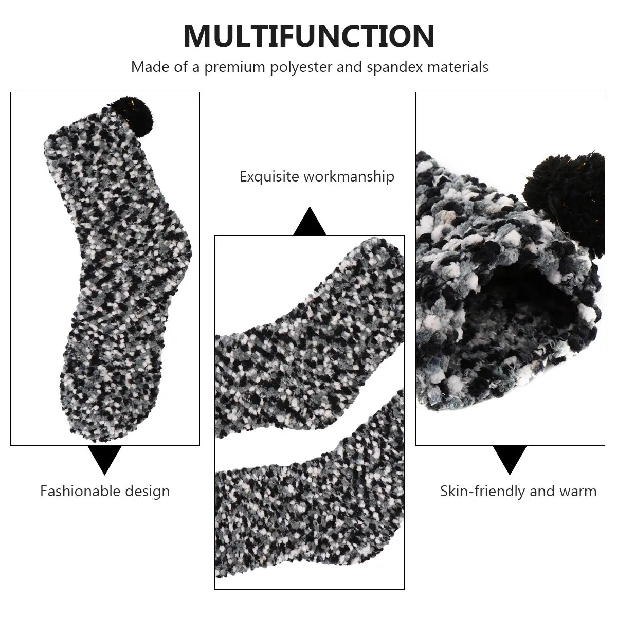 

Coral Fleece Sleeping Stockings Warm Cozy Soft Breathable Elastic Design Women Winter Socks Household Socks Moisture